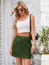 'Lilith' Buttoned Denim Skirt With Pockets - Celes Fashion